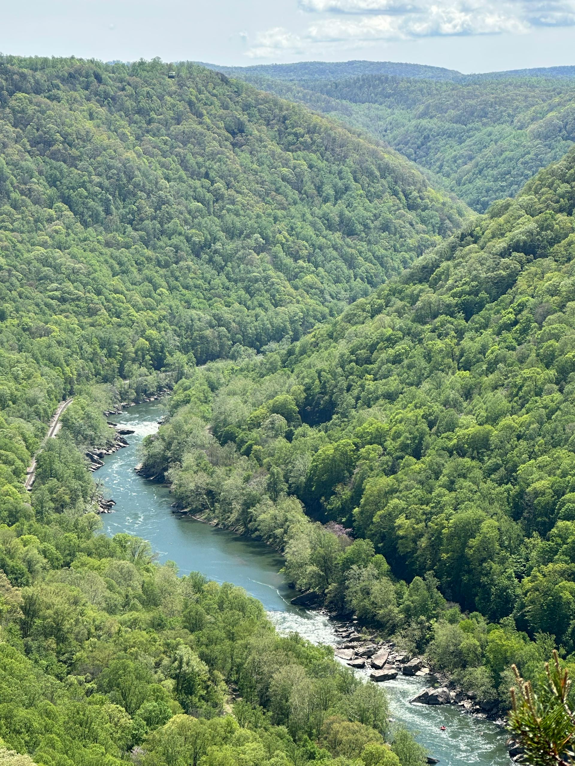 New River Gorge winding river forested hills West Virginia